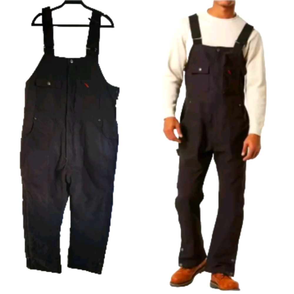 Craftsman Duck Bib Overalls Insulated Teflon Fabric Outdoor Mechanic Farmhouse
